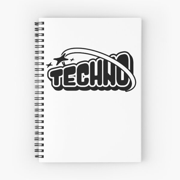 Item preview, TECHNO  - Y2K Tech Star Logo (Black)  designed and sold by Discothreadz.