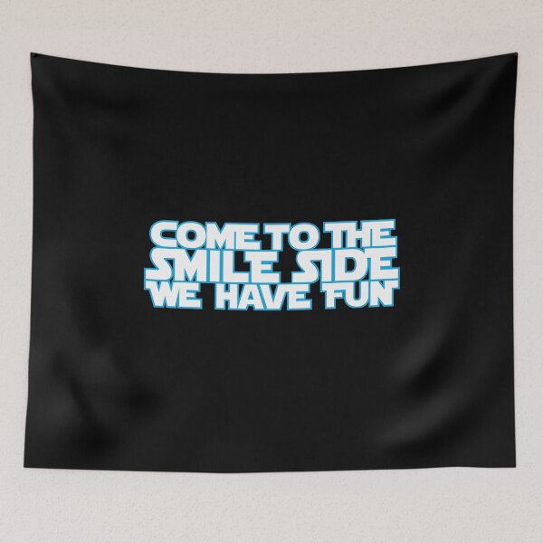 Item preview, Come to the smile side we have fun (blue white) designed and sold by hard2wear.