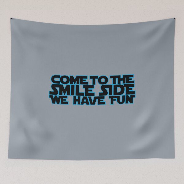 Item preview, Come to the smile side we have fun (blue black) designed and sold by hard2wear.