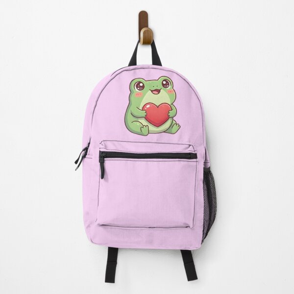 Item preview, Kawaii Frog Holding Red Heart designed and sold by HappyLilPals.