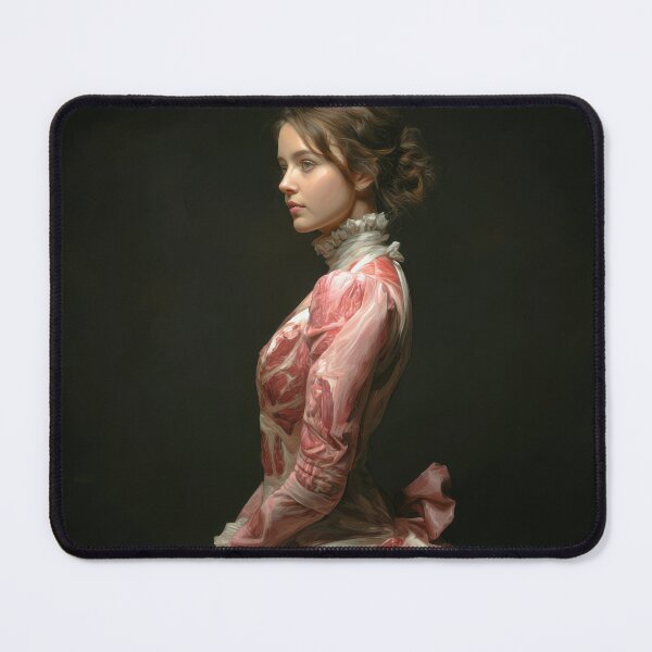 Item preview, Victorian Portrait of a Woman in a Surreal Meat Dress designed and sold by Shannon Hilson.