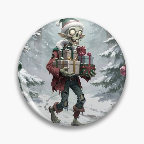 Item preview, zombie christmas Cute Christmas Zombie Carrying Gifts Holiday Art designed and sold by Uglyandcute.