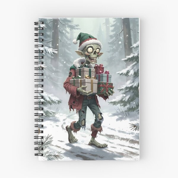 Item preview, zombie christmas Cute Christmas Zombie Carrying Gifts Holiday Art designed and sold by Uglyandcute.