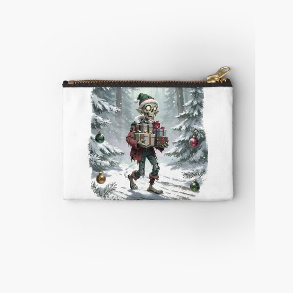 Item preview, zombie christmas Cute Christmas Zombie Carrying Gifts Holiday Art designed and sold by Uglyandcute.