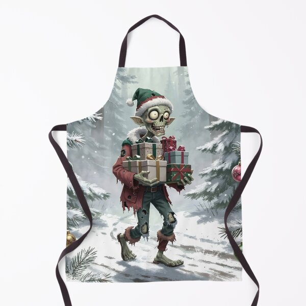 Item preview, zombie christmas Cute Christmas Zombie Carrying Gifts Holiday Art designed and sold by Uglyandcute.