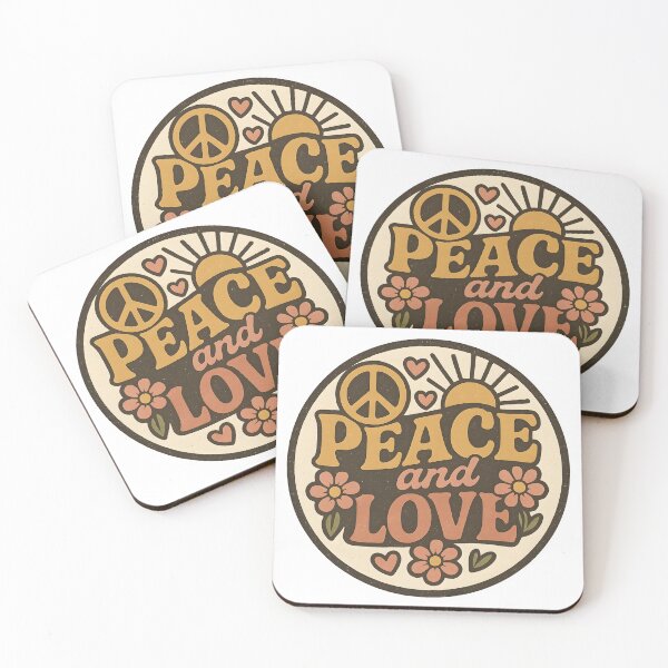 Item preview, Vintage Peace and Love – Retro Hippie Logo designed and sold by Dax Studio.