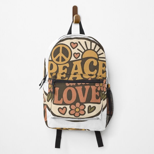 Item preview, Vintage Peace and Love – Retro Hippie Logo designed and sold by Dax Studio.