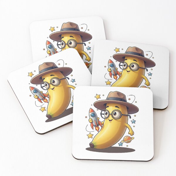 Item preview, Whimsical Banana Explorer Space Adventure Digital Art designed and sold by MartinxMarie.