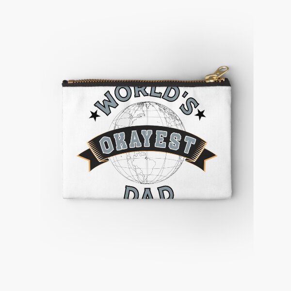 Item preview, WORLD'S OKAYEST DAD - In Blueish-Grey & Orange designed and sold by Holy Coast Threads (Formerly ChristianFlower).