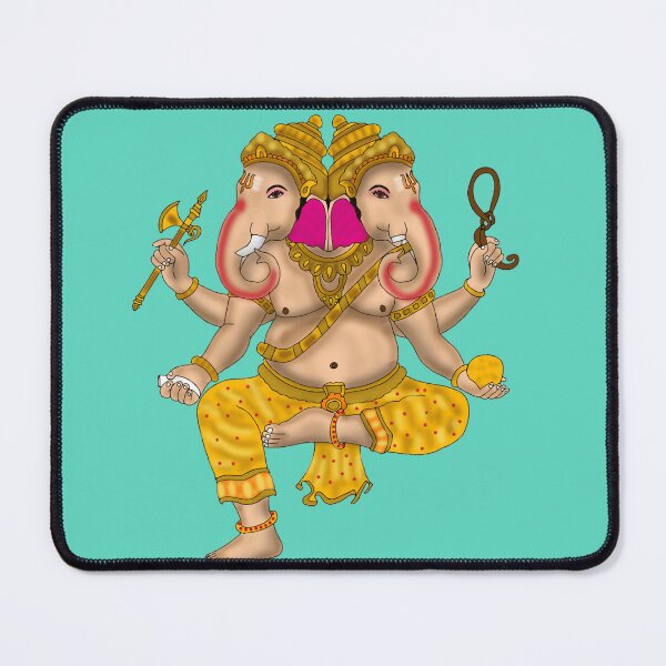Item preview, Lord Two Headed Ganesha Art – Remover of Obstacles Illustration designed and sold by Harshit_Digital_Arts.