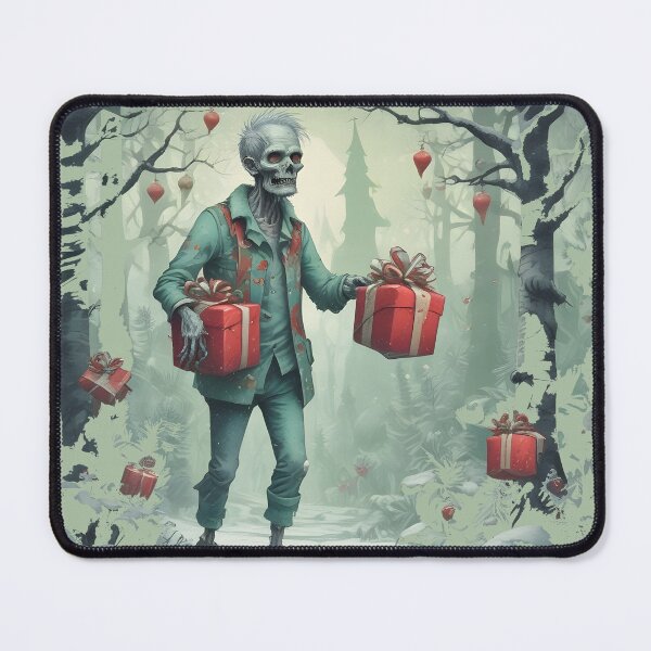 Item preview, zombie christmas Cute Christmas Zombie Carrying Gifts Holiday Art designed and sold by Uglyandcute.