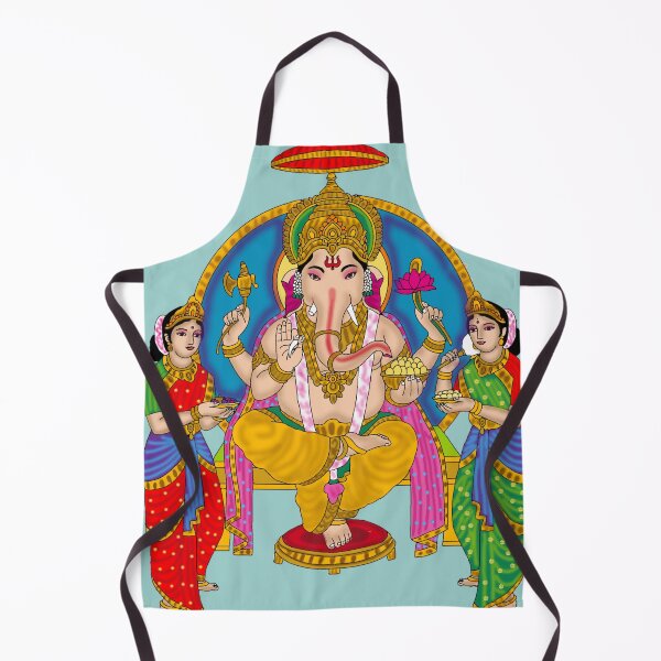 Item preview, Lord Ganesha With Riddhi Siddhi Design – Remover of Obstacles Illustration designed and sold by Harshit_Digital_Arts.