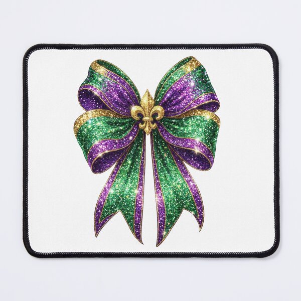 Item preview, Mardi Gras Coquette Glitter Bow, Carnival Shirt  designed and sold by OctonoteStudio.