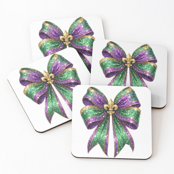Item preview, Mardi Gras Coquette Glitter Bow, Carnival Shirt  designed and sold by OctonoteStudio.