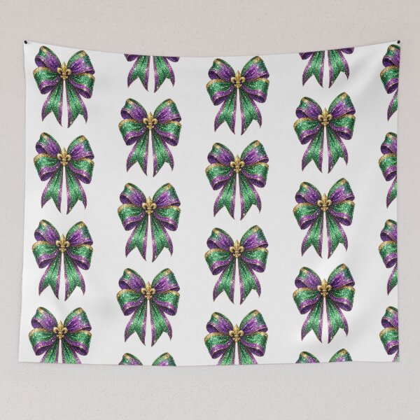 Item preview, Mardi Gras Coquette Glitter Bow, Carnival Shirt  designed and sold by OctonoteStudio.