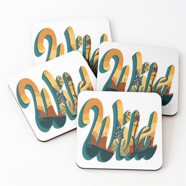 Item preview, Wild — Texas Desert Pop Hand-Lettered Illustration | Bluebonnet & Sunflower Art designed and sold by ElectricMarfa.