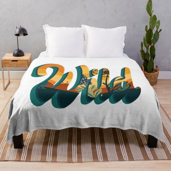 Item preview, Wild — Texas Desert Pop Hand-Lettered Illustration | Bluebonnet & Sunflower Art designed and sold by ElectricMarfa.