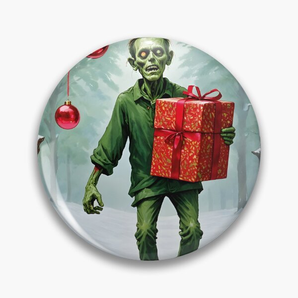 Item preview, zombie christmas Cute Christmas Zombie Carrying Gifts Holiday Art designed and sold by Uglyandcute.