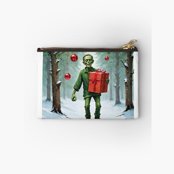Item preview, zombie christmas Cute Christmas Zombie Carrying Gifts Holiday Art designed and sold by Uglyandcute.