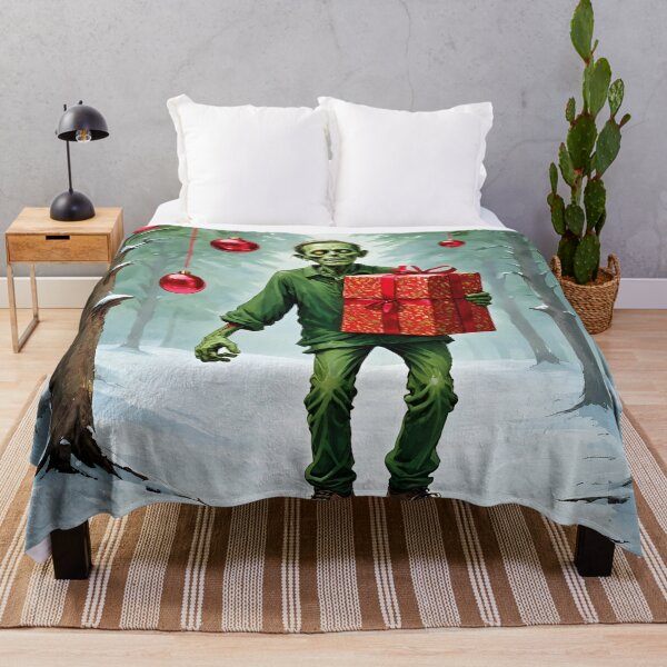 Item preview, zombie christmas Cute Christmas Zombie Carrying Gifts Holiday Art designed and sold by Uglyandcute.