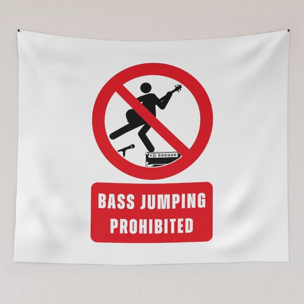 Item preview, Bass Jumping Prohibited designed and sold by Cybercyde Studios.