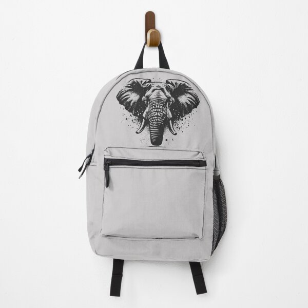 Item preview, Ink-Splatter African Elephant – Black & White Safari Art designed and sold by MvuuStudio.