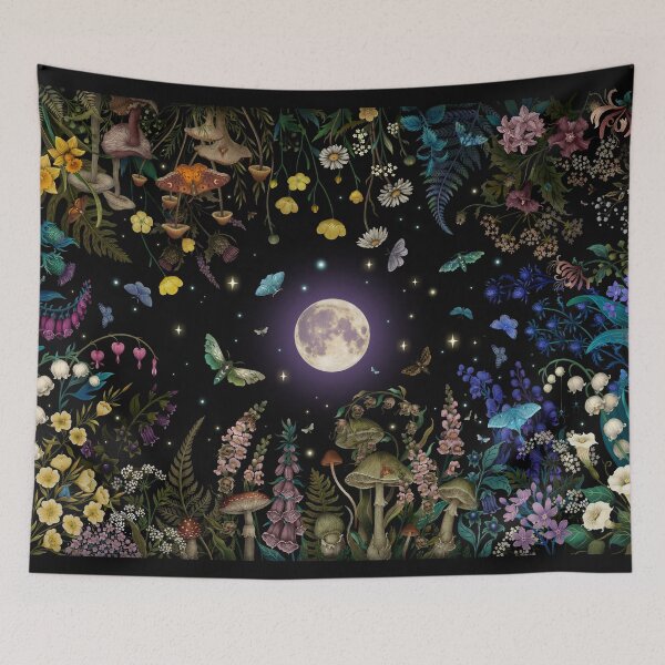 Item preview, Night garden with moonlight designed and sold by episodicDrawing.