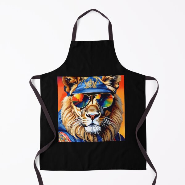 Item preview, Cartoon Watercolor-Style Lion Art With Rainbow Sunglasses designed and sold by DEC02.