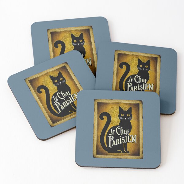 Item preview, Le Chat Parisien — Parisian Black Cat Vintage Poster designed and sold by FrancophileFun.