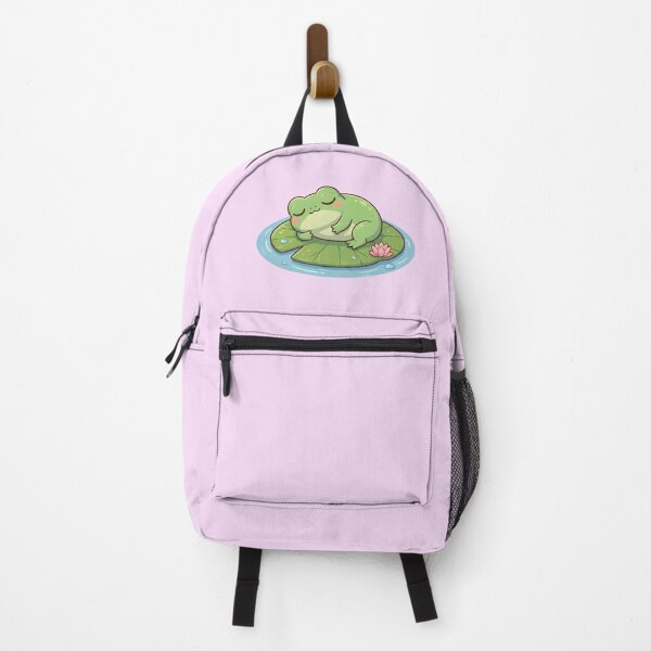 Item preview, Kawaii Frog Sleeping on a Lily Pad designed and sold by HappyLilPals.
