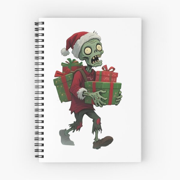 Item preview, zombie christmas Cute Christmas Zombie Carrying Gifts Holiday Art designed and sold by Uglyandcute.