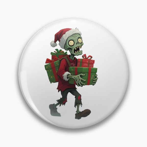 Item preview, zombie christmas Cute Christmas Zombie Carrying Gifts Holiday Art designed and sold by Uglyandcute.