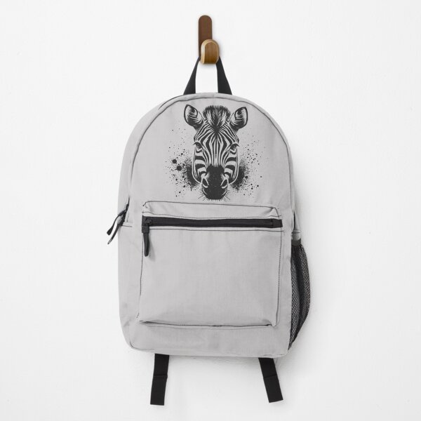 Item preview, Striped Zebra Portrait – Monochrome Ink Splash designed and sold by MvuuStudio.