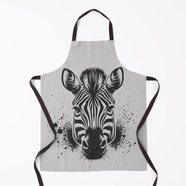 Item preview, Striped Zebra Portrait – Monochrome Ink Splash designed and sold by MvuuStudio.