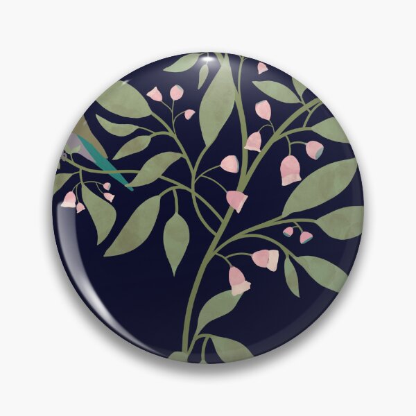 Item preview, Flowing leafy branches delicate flowers and birds  designed and sold by ahahdodo.