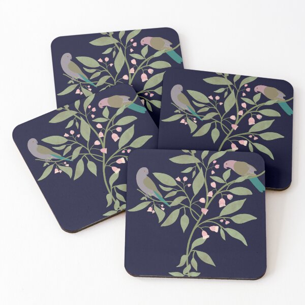 Item preview, Flowing leafy branches delicate flowers and birds  designed and sold by ahahdodo.