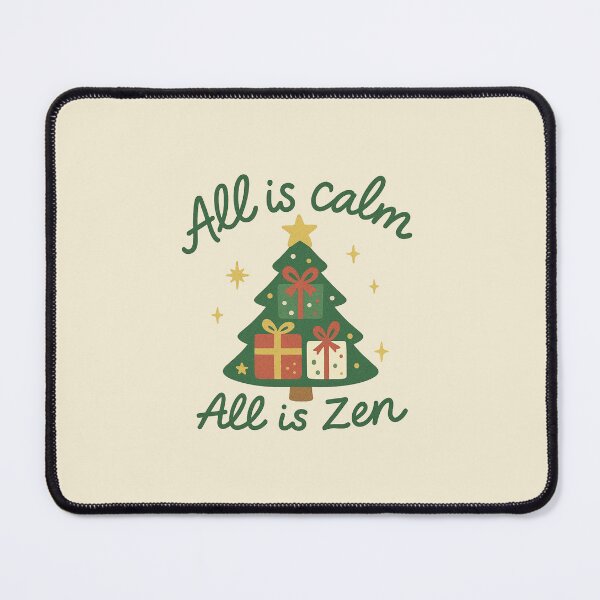 Item preview, Calm Christmas Zen – Mindful Holiday Stress Relief Design designed and sold by ZenAndKarma.