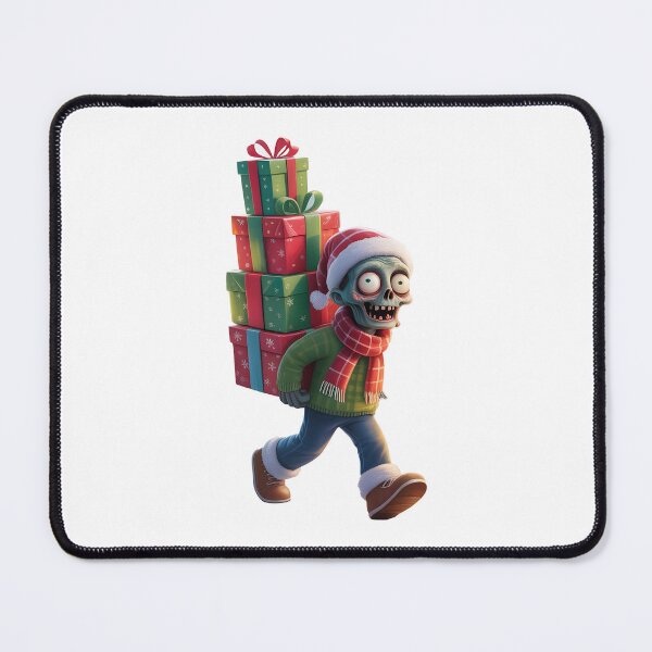 Item preview, zombie christmas Cute Christmas Zombie Carrying Gifts Holiday Art designed and sold by Uglyandcute.
