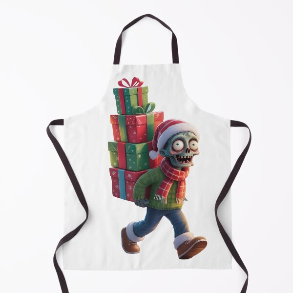Item preview, zombie christmas Cute Christmas Zombie Carrying Gifts Holiday Art designed and sold by Uglyandcute.