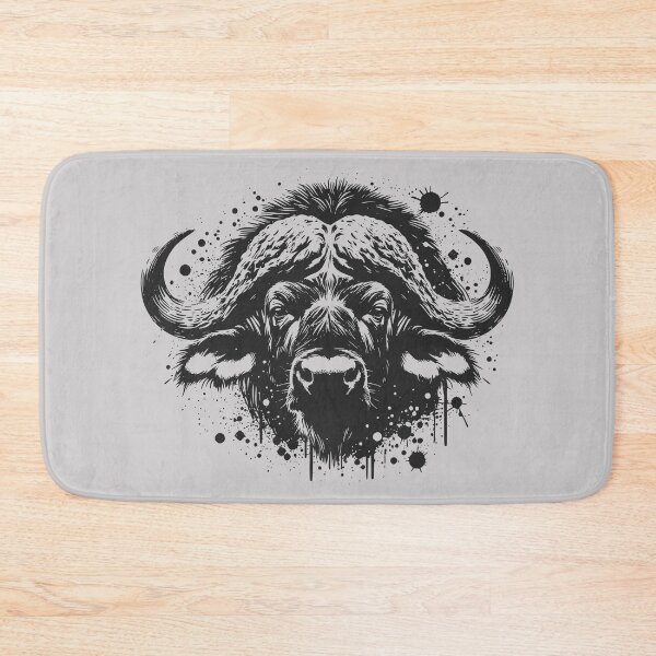 Item preview, African Buffalo Power – Gritty Ink & Drips designed and sold by MvuuStudio.