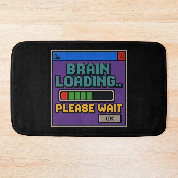 Item preview, Brain Loading… Please Wait – Retro Pixel Window Alert designed and sold by Mad Factory Designs.