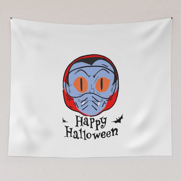 Item preview, "Happy Halloween" Stealthy Vampire Helmet - Retro Rider Horror Art designed and sold by RNASstuff.