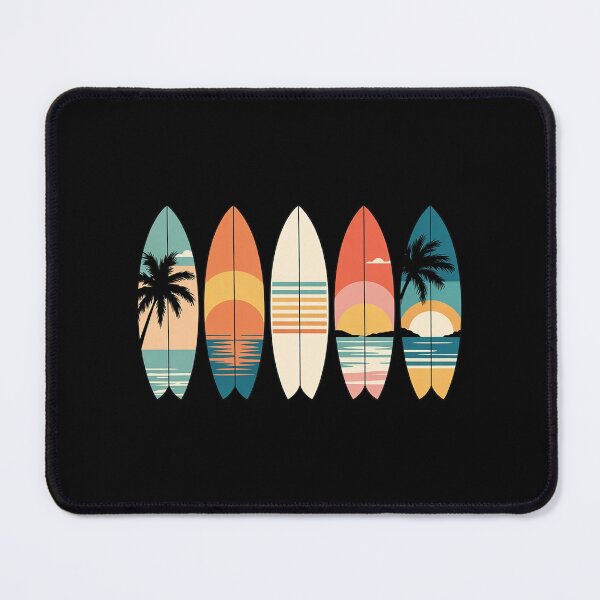 Item preview, Longboard Surfboards Retro Surfer Palm Tree Beach designed and sold by ProudForFunny.