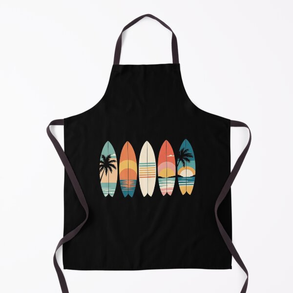 Item preview, Longboard Surfboards Retro Surfer Palm Tree Beach designed and sold by ProudForFunny.
