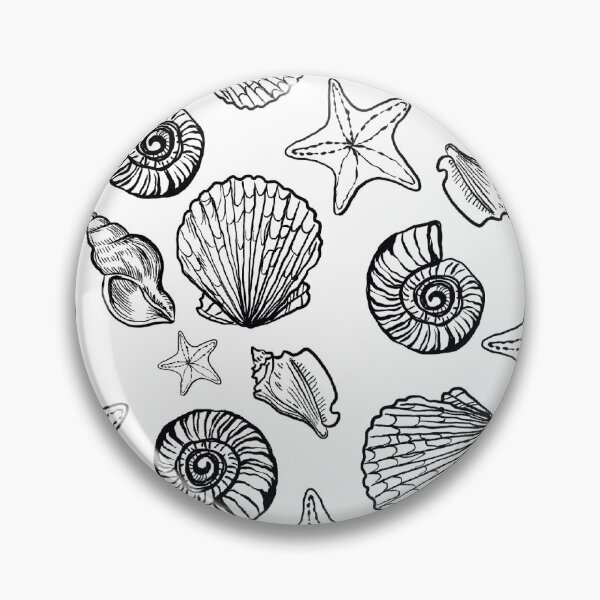 Item preview, Black shell pattern designed and sold by Print-Designs.