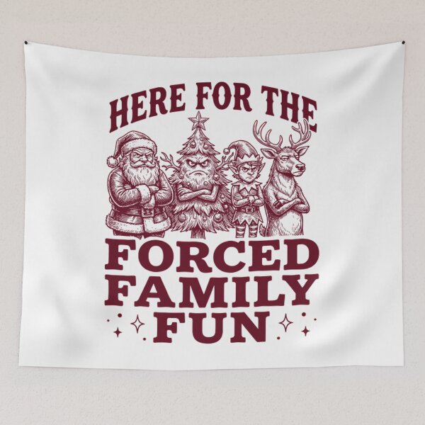 Item preview, Funny Christmas Squad - Here For The Forced Family Fun designed and sold by Mason-Pride.