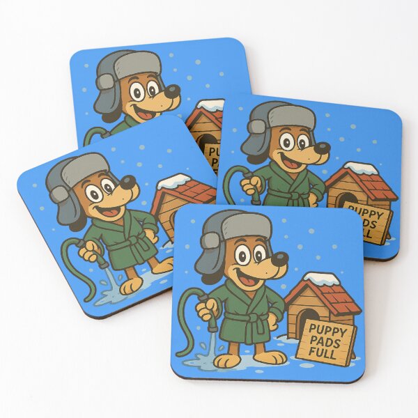 Item preview, Puppy Pads Full – Winter Mishap Dog designed and sold by Laughprints.