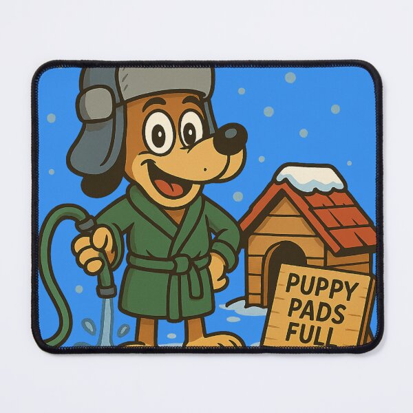 Item preview, Puppy Pads Full – Winter Mishap Dog designed and sold by Laughprints.