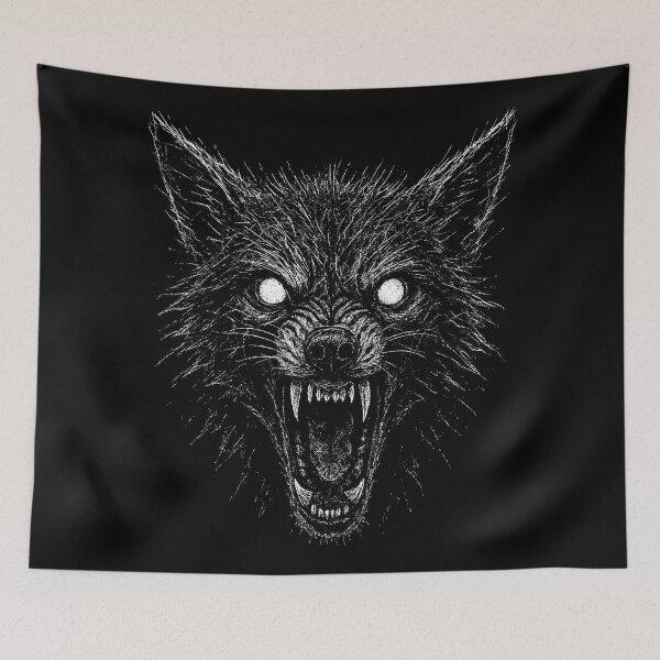 Item preview, Ferocious Coyote Scratch Art Illustration designed and sold by Mortisigil.