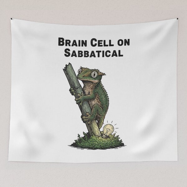 Item preview, Crested Gecko: Brain Cell on Sabbatical (Probably Stuck in the Moss) designed and sold by HelixPedia.
